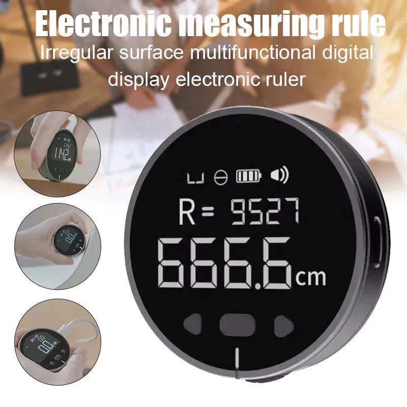 Distance Measuring Instrument Electronic Measuring Ruler Tape Measure High Definition Digital LCD High Precision Electronic Measuring Ruler Tool - Bellarte Enchanté Distance Measuring Instrument Electronic Measuring Ruler Tape Measure High Definition Digital LCD High Precision Electronic Measuring Ruler Tool
